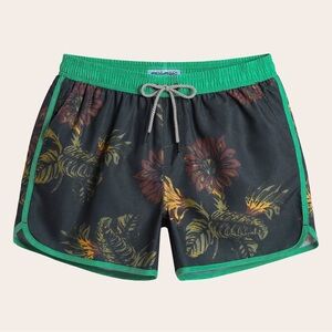Maamgic Men’s ChinoWave Floral Print Swim Trunks